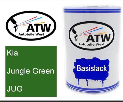 Kia, Jungle Green, JUG: 500ml Lackdose, von ATW Autoteile West.